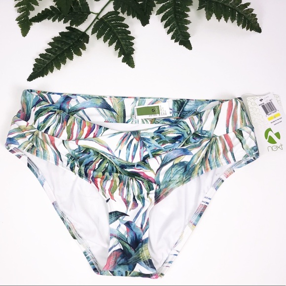 next Other - Next White Tropical X-over Band Bikini Bottom Sz M